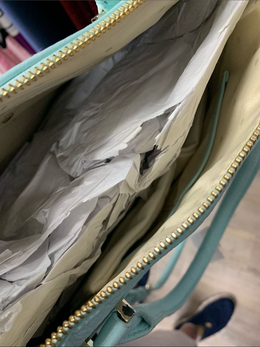 kate spade Mint Green Pebbled Leather Shoulder Bag - Picture 9 of 10